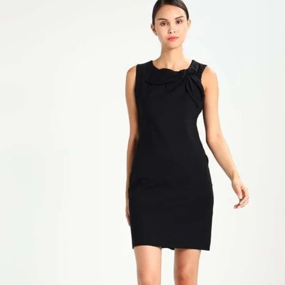 NWT Banana Republic Bow Neck Sheath Dress Size 14 - Picture 1 of 12